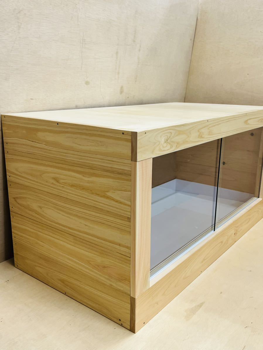 一台限定　木製ケージ900×450×450　リクガメ、爬虫類、小動物用　未使用 ナチュラルカラー_画像2