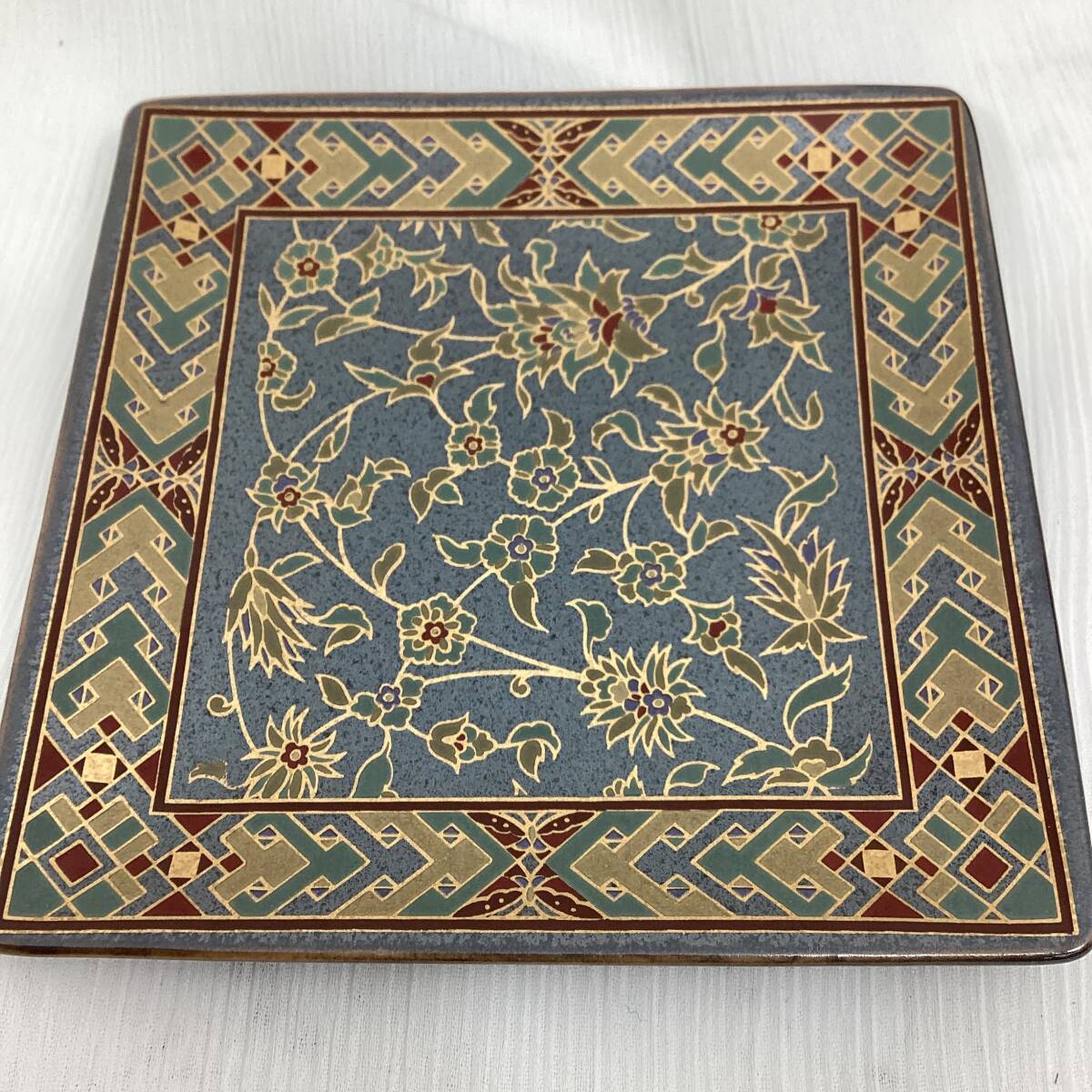 【未使用・長期保管品】 瑞陶 茶器揃え 夢更紗 来客揃え 急須 蓋付き湯呑み×5客 口径約8cm 高さ約5.5cm 小皿×5客約9.5cm×9.5cm 【H1978_画像10