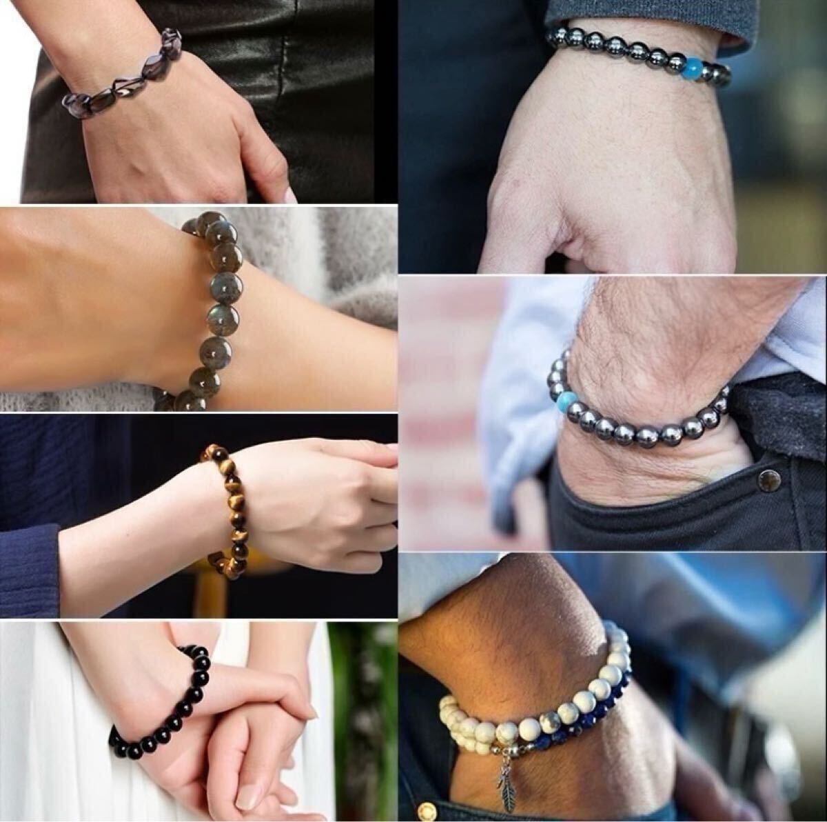 AAA 天然石 チャロアイト パワーストーン ヒーリングストーン 魔除け 天然石ブレスレット 12mm 内径約18.5cm YW893_画像4