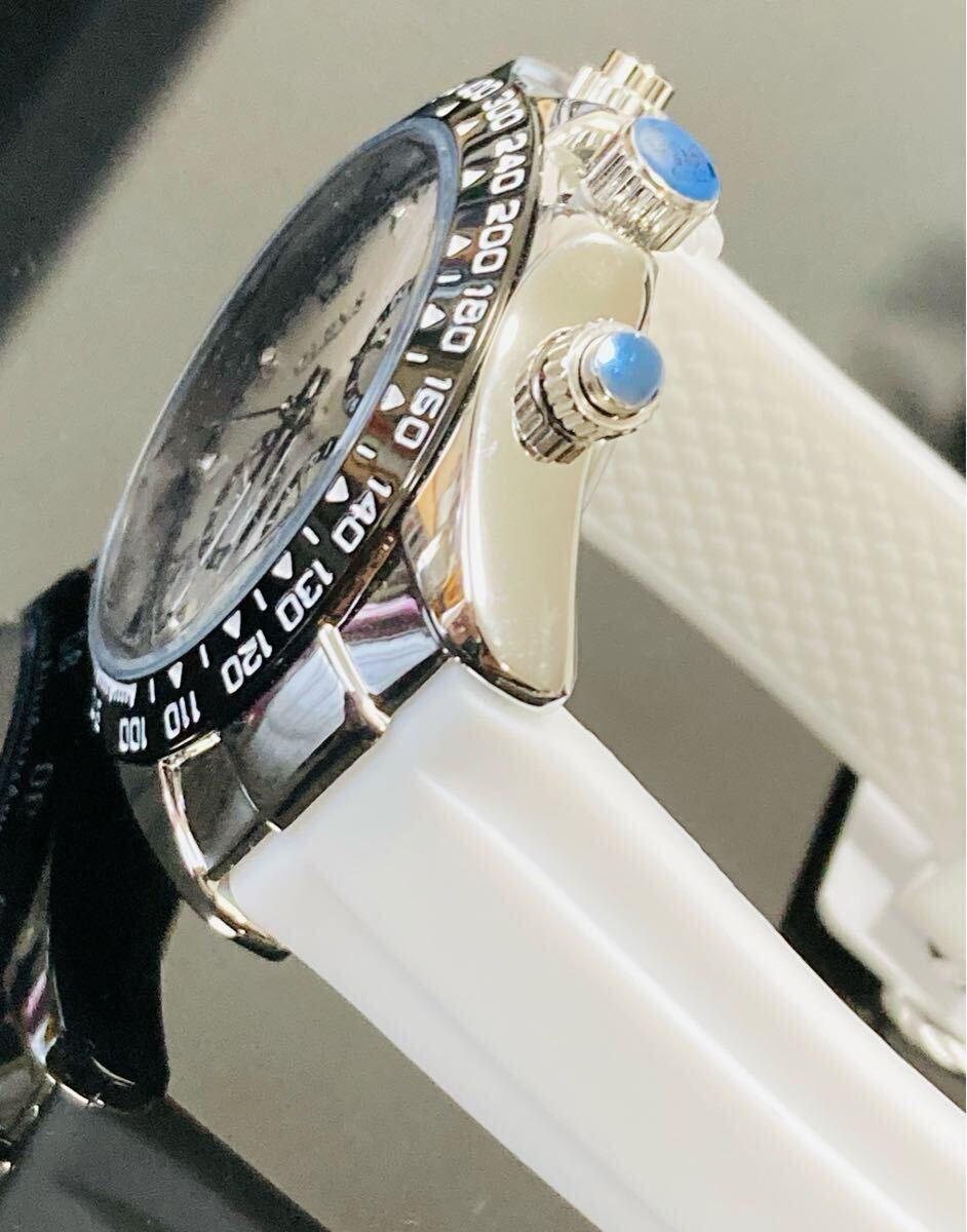 レディース腕時計　 レディースウォッチ　クロノグラフ可動 ジルコニア 防水腕時計 ストップウォッチ カレンダーステンレス1799w ホワイト_画像5