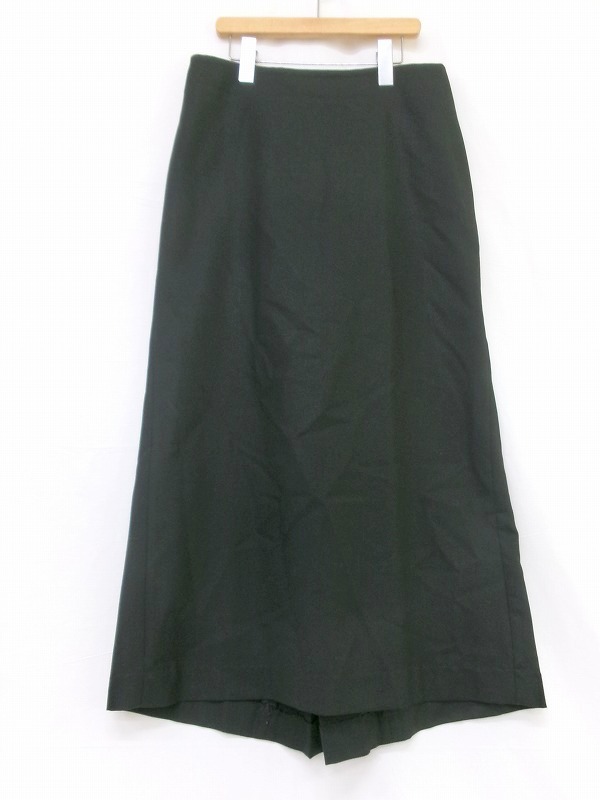 YOHJI YAMAMOTO ヨウジヤマモト ロングスカート ブラック 毛100% long skirt_画像1