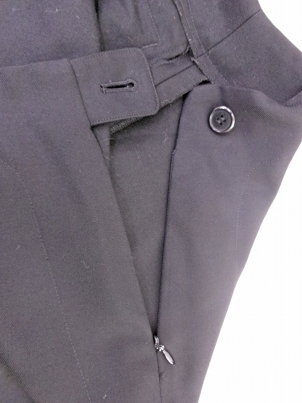 YOHJI YAMAMOTO ヨウジヤマモト ロングスカート ブラック 毛100% long skirt_画像5