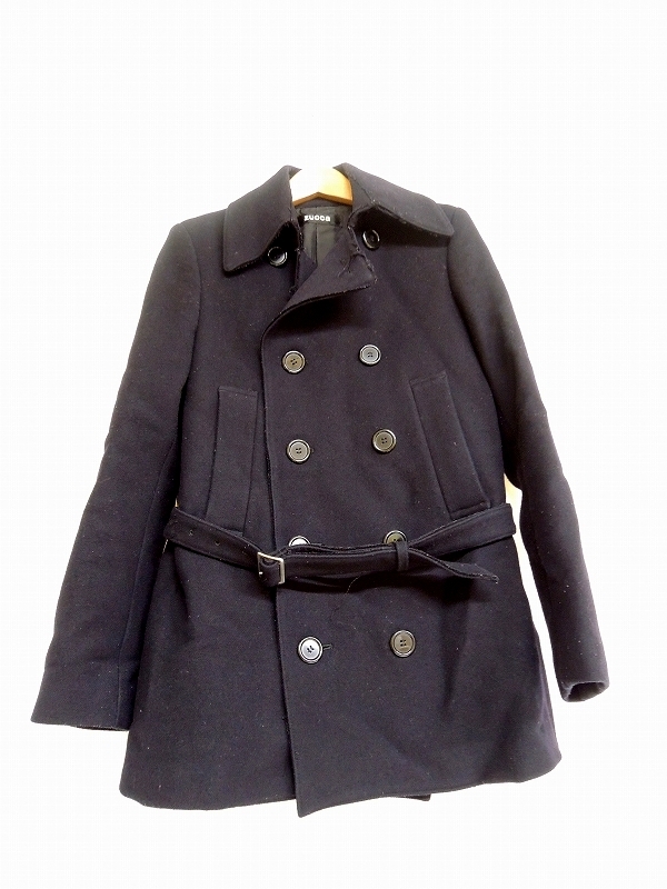 ZUCCa ズッカ コート M ZU63-FA103 ブラック 毛95% ナイロン5%_画像1