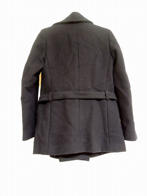 ZUCCa ズッカ コート M ZU63-FA103 ブラック 毛95% ナイロン5%_画像2