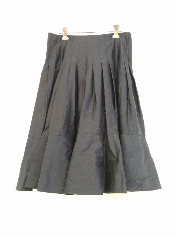 RALPH LAUREN ラルフローレン プリーツスカート 11 ネイビー 綿88% 絹12% SKRLLS2014 049_画像2