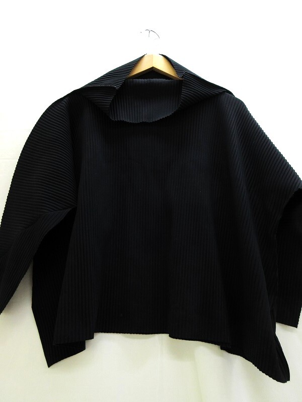 ISSEY MIYAKE me イッセイミヤケミー プリーツカットソー Cut and sew MI84KK618 ポリエステル100% MADE IN JAPAN_画像1