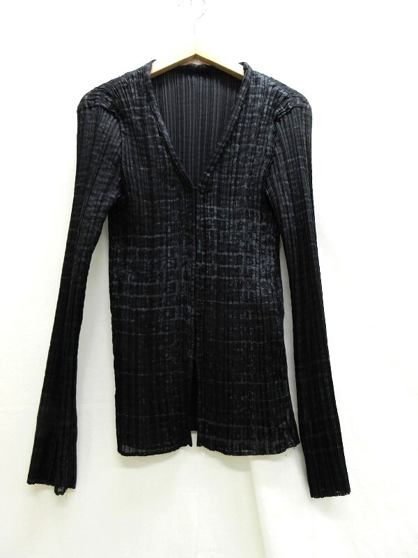 ISSEY MIYAKE FETE イッセイミヤケフェット プリーツシャツ Shirt 2 IF72FD223 ポリエステル100% 日本製_画像1