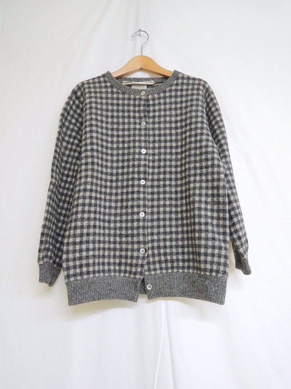 COMME des GARCONS Comme des Garcons проверка кардиган серый шерсть 90% нейлон 10%