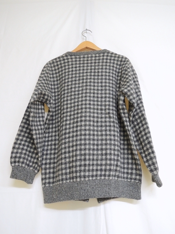 COMME des GARCONS Comme des Garcons проверка кардиган серый шерсть 90% нейлон 10%