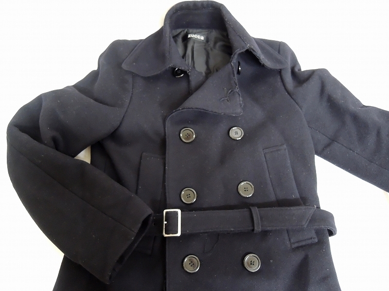 ZUCCa ズッカ コート M ZU63-FA103 ブラック 毛95% ナイロン5%_画像3