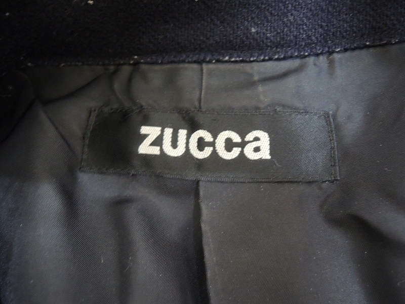 ZUCCa ズッカ コート M ZU63-FA103 ブラック 毛95% ナイロン5%_画像4