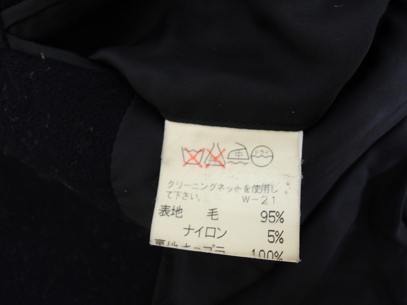 ZUCCa ズッカ コート M ZU63-FA103 ブラック 毛95% ナイロン5%_画像6