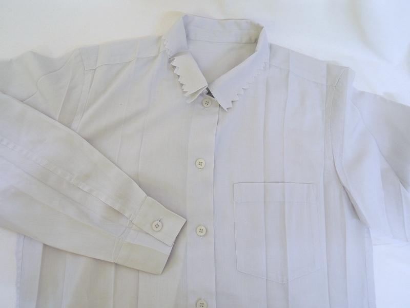 ISSEY MIYAKE me イッセイミヤケミー デザインシャツ MI21FJ292 グレー ポリエステル100%_画像3