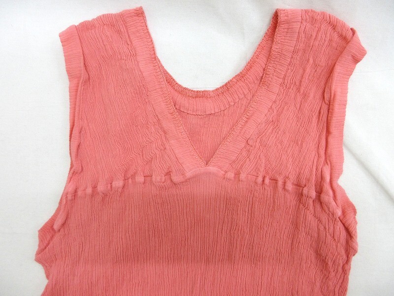 HaaT ISSEY MIYAKE ハート イッセイミヤケ ノースリーブワンピース Dress 2 HA41FH677 綿100% MADE IN JAPAN_画像3