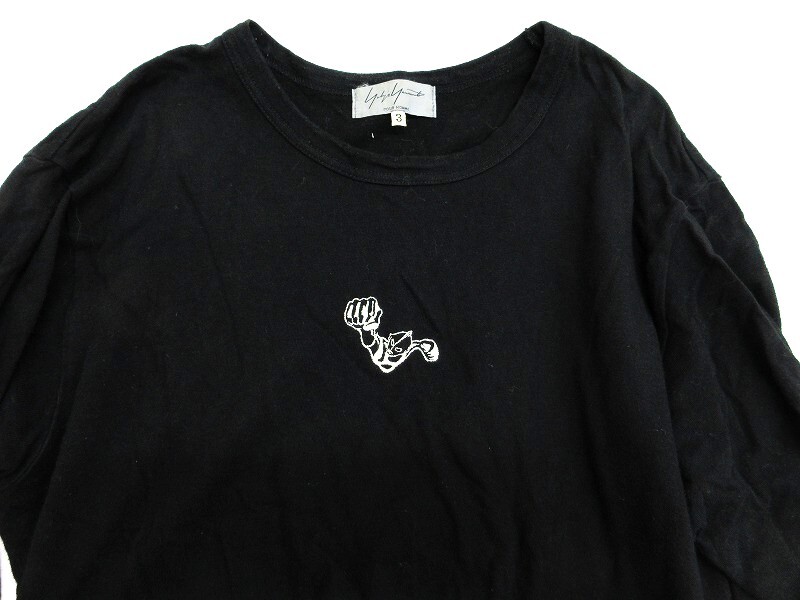 Yohji Yamamoto POUR HOMME ヨウジヤマモト プールオム 長袖カットソー Cut and sew 3 HJ-T41-063 ウルトラマン COTTON100%_画像3