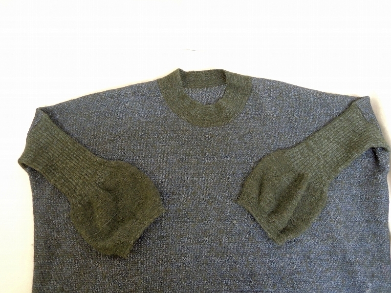 HaaT ISSEY MIYAKE ハート・イッセイミヤケ ニット 2 HA73KJ341 ブルー ポリエステル36% アルパカ28% ナイロン19% 麻11% 毛6%_画像3