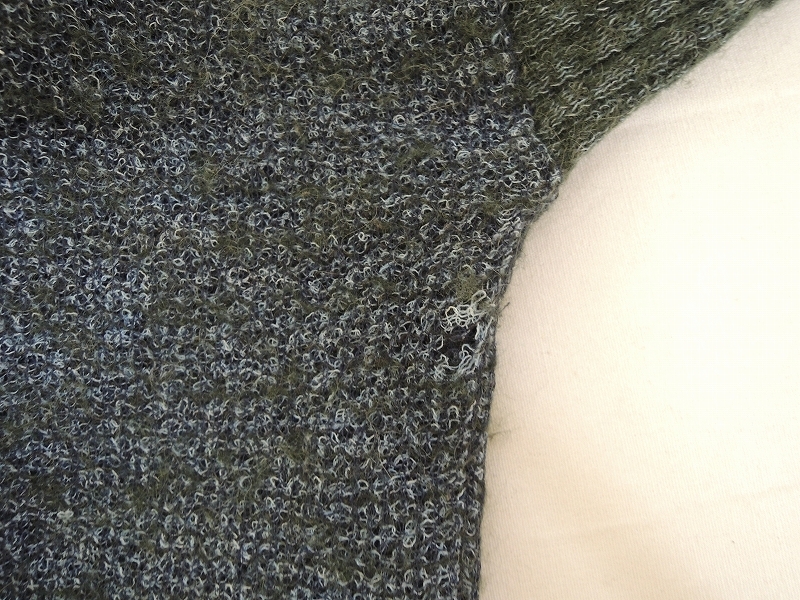 HaaT ISSEY MIYAKE ハート・イッセイミヤケ ニット 2 HA73KJ341 ブルー ポリエステル36% アルパカ28% ナイロン19% 麻11% 毛6%_画像8