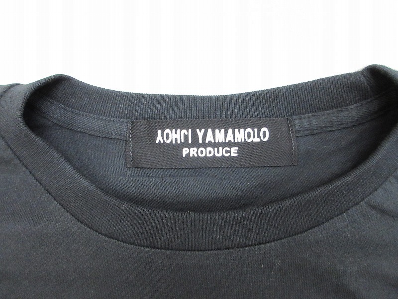 YOHJI YAMAMOTO PRODUCE ヨウジヤマモト プロデュース 半袖カットソー Cut and sew 3 HW-T93-988 COTTON100% MADE IN CHINA_画像3