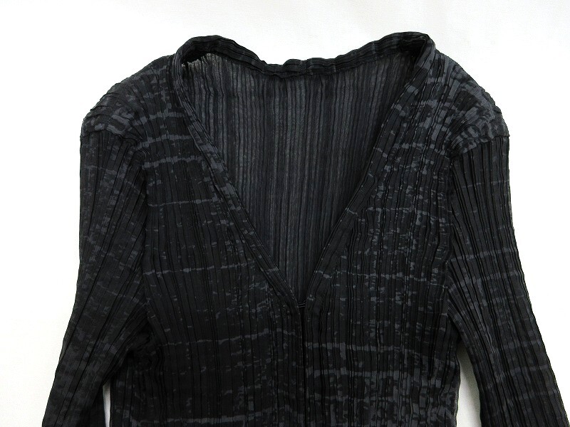 ISSEY MIYAKE FETE イッセイミヤケフェット プリーツシャツ Shirt 2 IF72FD223 ポリエステル100% 日本製_画像3