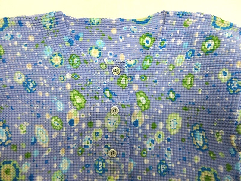 ISSEY MIYAKE イッセイミヤケ 総柄シャツ Shirt 2 IM22FJ963 ポリエステル100% 日本製_画像3