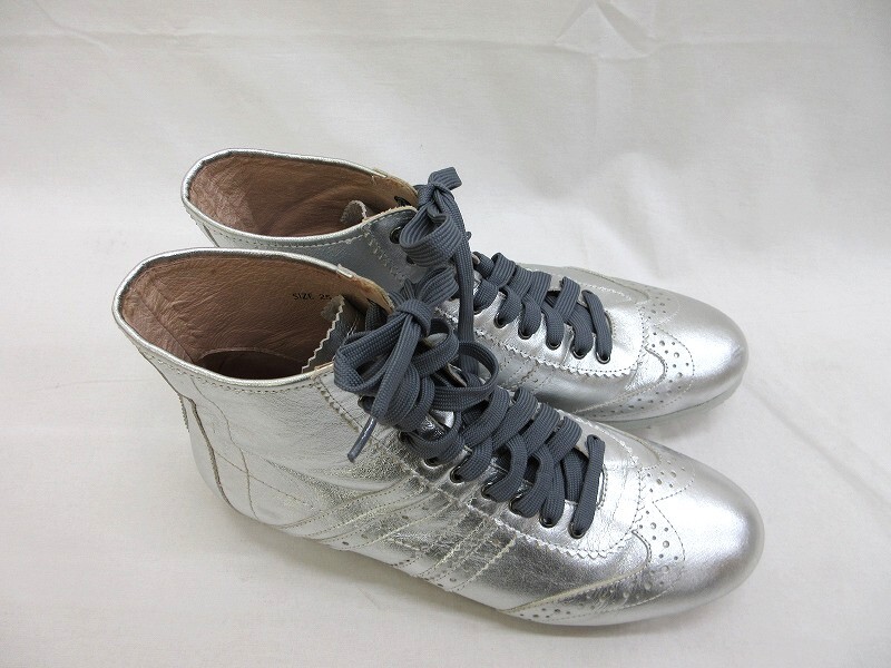 PLEATS PLEASE プリーツプリーズ シルバースニーカー ??鞋 Sneakers 25.0 シルバー MADE IN CHINA_画像4