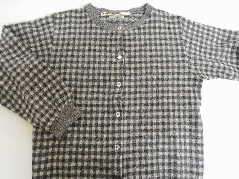 COMME des GARCONS Comme des Garcons проверка кардиган серый шерсть 90% нейлон 10%