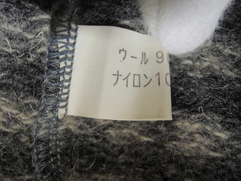 COMME des GARCONS Comme des Garcons проверка кардиган серый шерсть 90% нейлон 10%