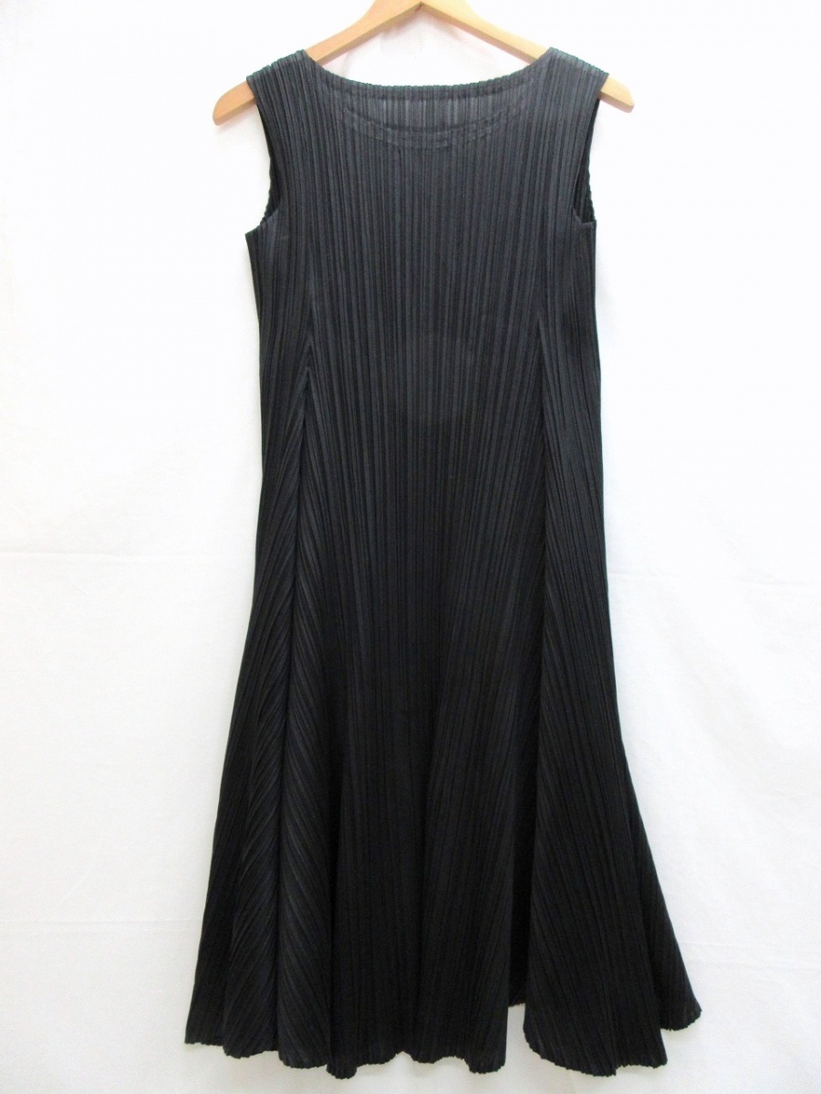 PLEATS PLEASE プリーツノースリーブワンピース Dress 3 PP61-JH973 ポリエステル100% MADE IN JAPAN_画像2