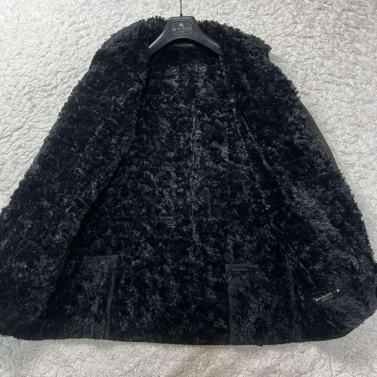 【未使用級】MACKINTOSH マッキントッシュ 希少XL相当 キルティングジャケット 裏ボア 英国製 ブラック 極暖 最高級ライン_画像9