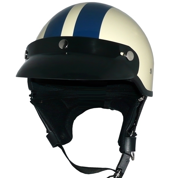 ZK-600 с козырьком . половина jet ( слоновая кость / темно-синий ) SG легализация наушники переустановка возможность! Police шлем поли ад 