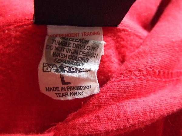 L★インディペンデントINDEPENDENT★アイアンクロス スウェットパーカー赤　スケートsk8スケーター廃盤パーカー00s_画像5