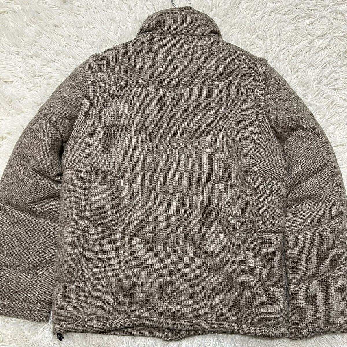ルイシャブロン【人気の2way】Louis Chavlon ダウンジャケット　アウター　ベスト　中綿　ツイード　ブラウン系　L_画像8