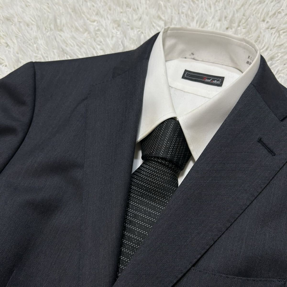 Super150's・希少XL相当!!!ジュンコシマダ【最高級の逸品】JUNKO SHIMADA スーツ　セットアップ　テーラードジャケット　グレー_画像3