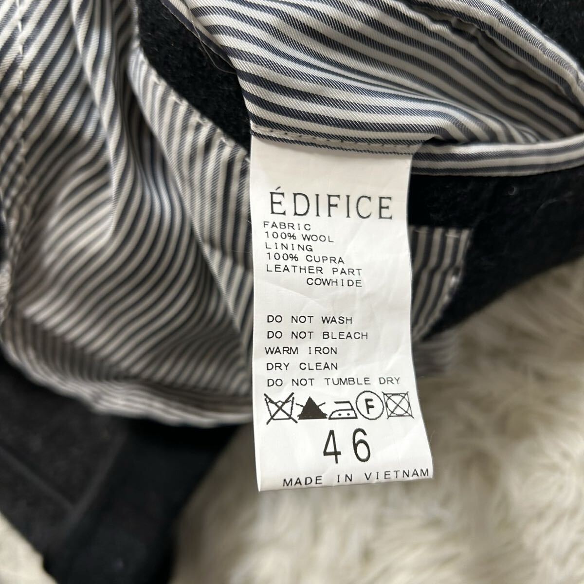 エディフィス【人気の一着】EDIFICE コート　アウター　くるみボタン　グレー　M位_画像7