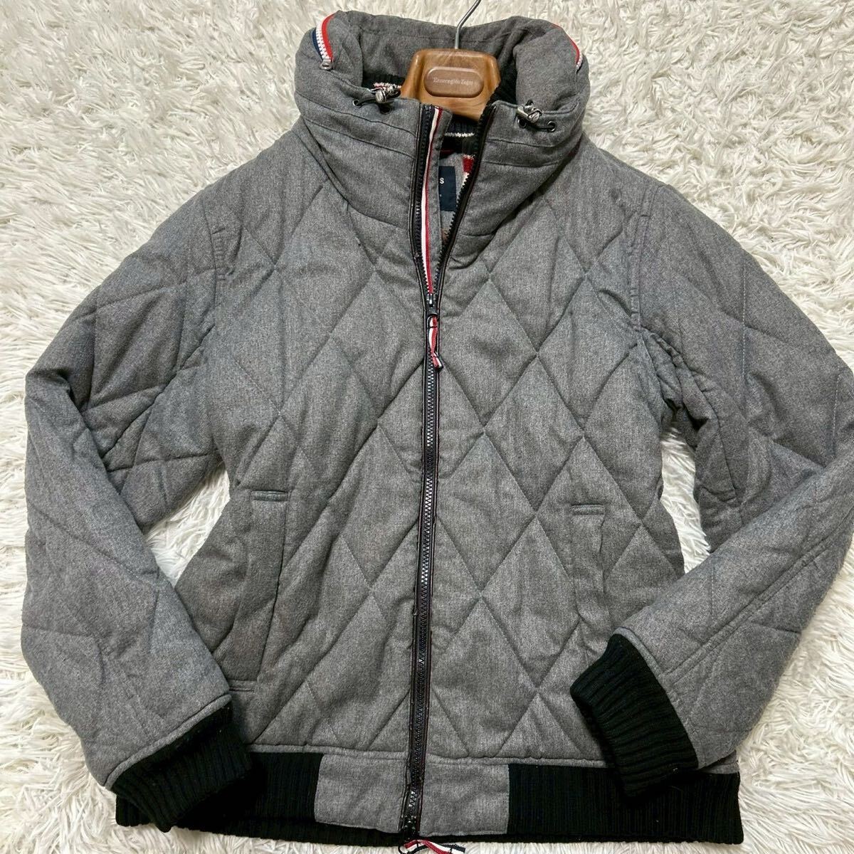 ビームスハート【人気の一着】BEAMS HEART ダウンジャケット アウター 中綿 キルティング グレー M_画像2