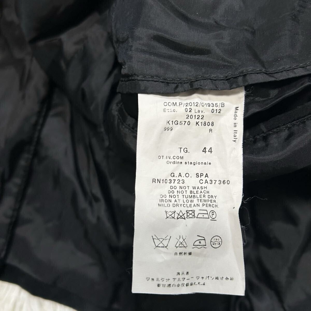 美品!!!エンポリオアルマーニ JOHNY LINE【極上のベロア】EMPORIO ARMANI テーラードジャケット　ベルベット　ブラック　S〜M位_画像6