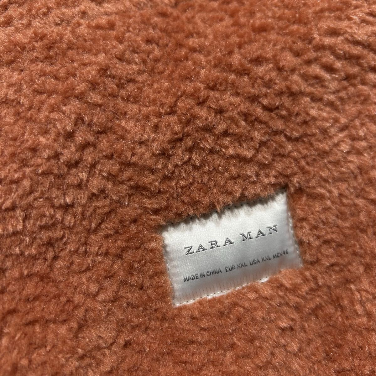 希少XXL〜XXXL相当!!!ザラ【幻のカラー】ZARA ムートンコート アウター ジャケット ボア オレンジ_画像6