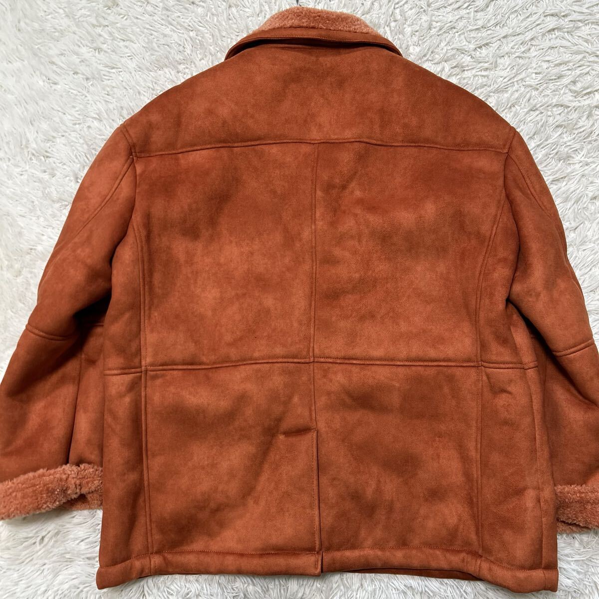 希少XXL〜XXXL相当!!!ザラ【幻のカラー】ZARA ムートンコート アウター ジャケット ボア オレンジ_画像7