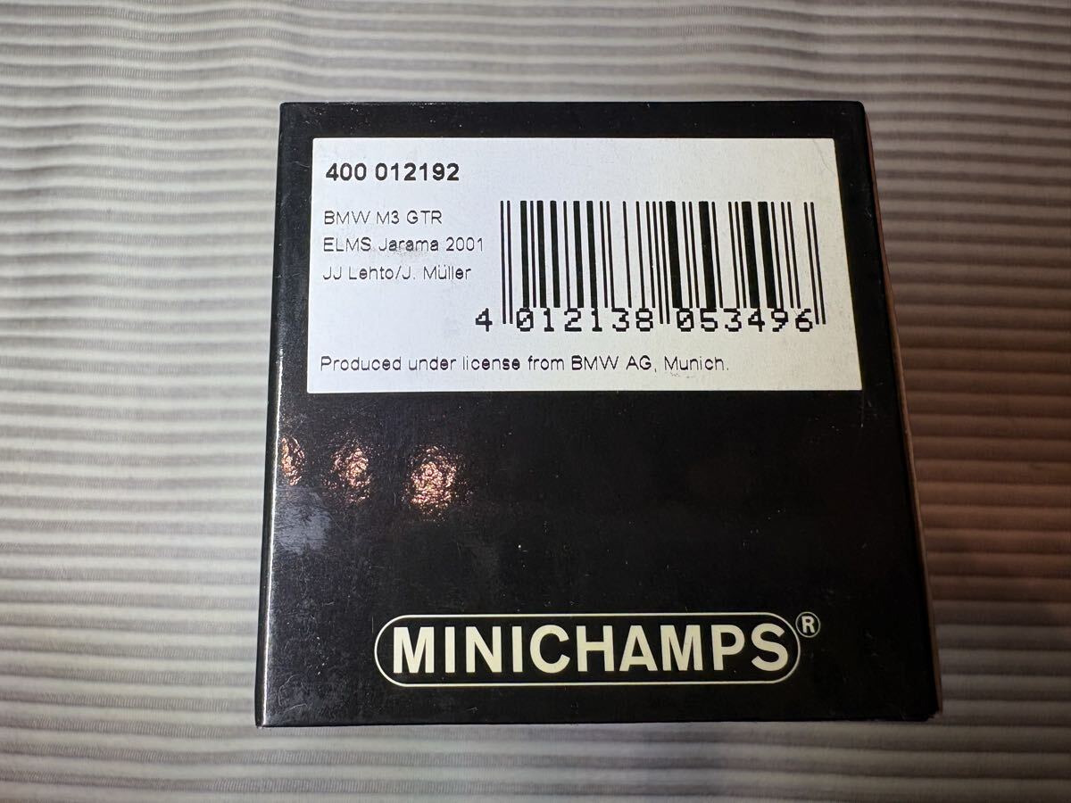 1/43 ミニチャンプス 012192 BMW M3 GTR ELMS Jarama 2001 JJ Lehto/J.Muller_画像3