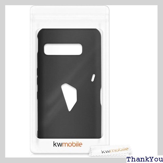 kwmobile スマホケース ASUS ROG Ph 衝撃 滑り止め ソフト TPU シリコン - 黒色マット 115_画像7