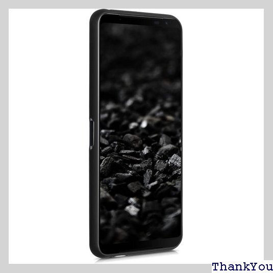 kwmobile スマホケース ASUS ROG Ph 衝撃 滑り止め ソフト TPU シリコン - 黒色マット 115_画像2