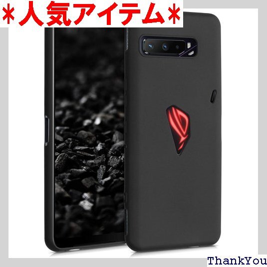 kwmobile スマホケース ASUS ROG Ph 衝撃 滑り止め ソフト TPU シリコン - 黒色マット 115_画像1