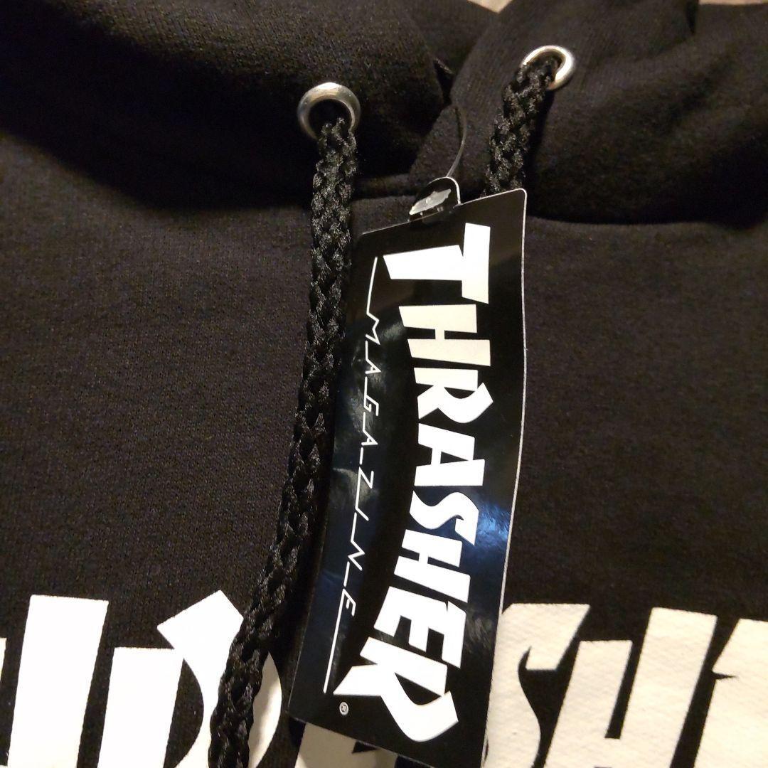 新品タグ付き THRASHER ブラック パーカー スラッシャー L_画像8