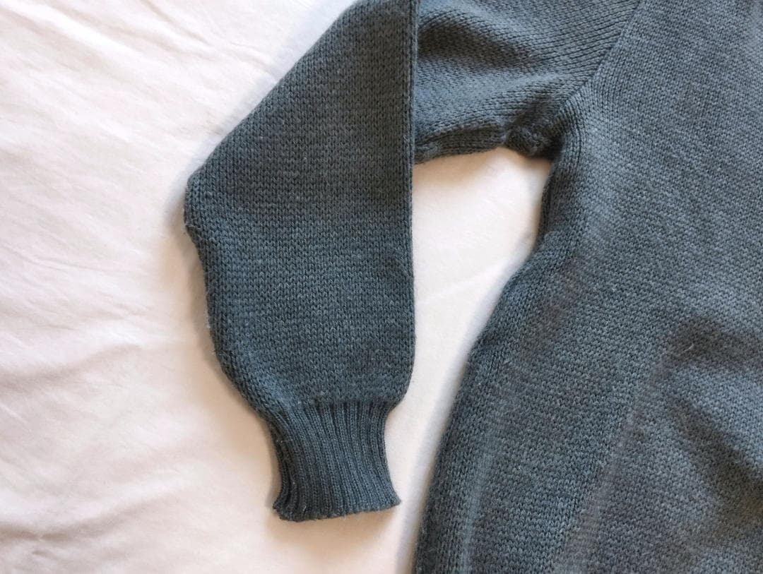 70s ニット スイス軍　ハーフジップ　ウール ヴィンテージ　セーター　M-74_画像5