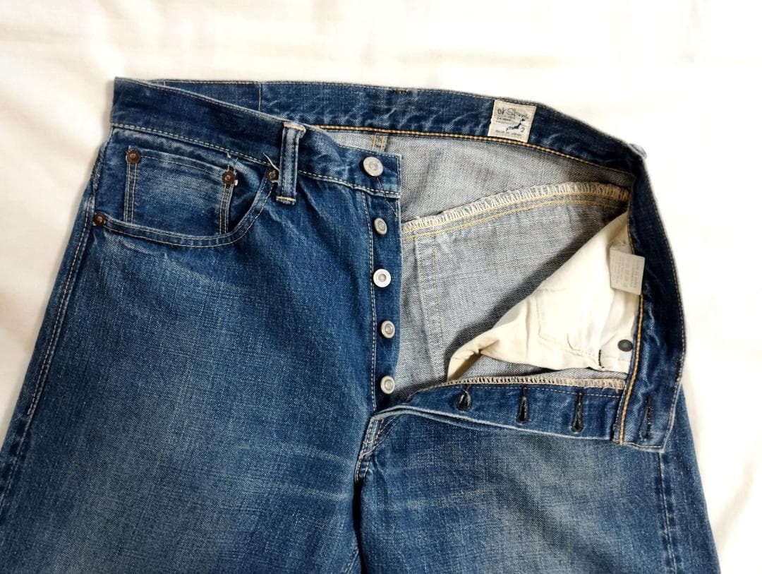 orSlow オアスロウ　セルビッジジーンズ　２　ボタンフライ　赤耳_画像3