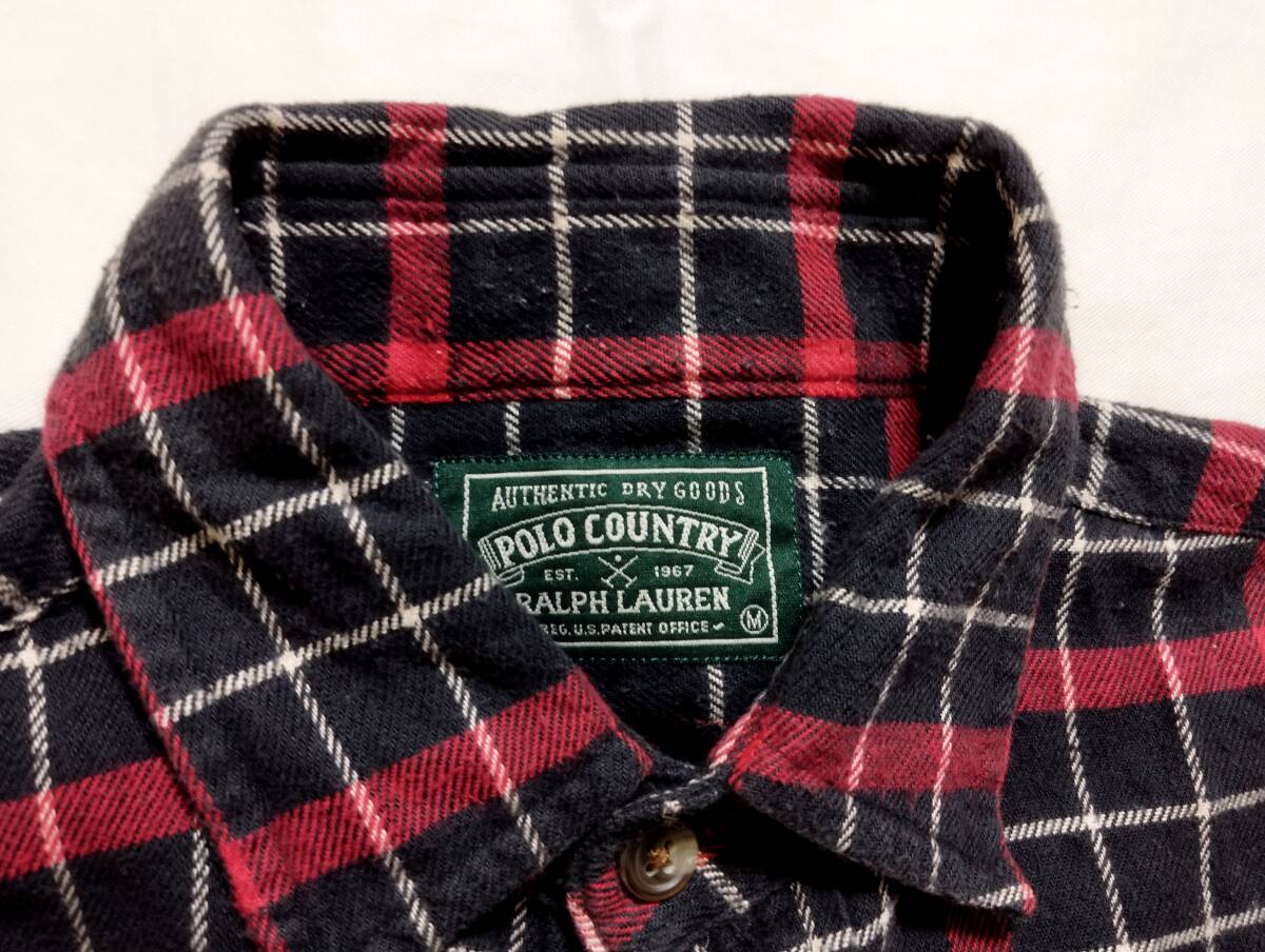 Ralph Lauren Polo Country　ネルシャツM　８０’ｓ９０ｓ_画像3