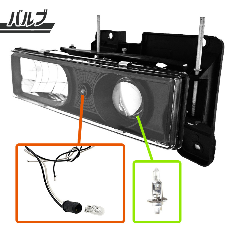 シボレー ＧＭＣ サバーバン 特注日本光軸 台湾製 インナー ブラック クリア フロント ヘッドライト 左右 ヘッドランプ ライト_画像6