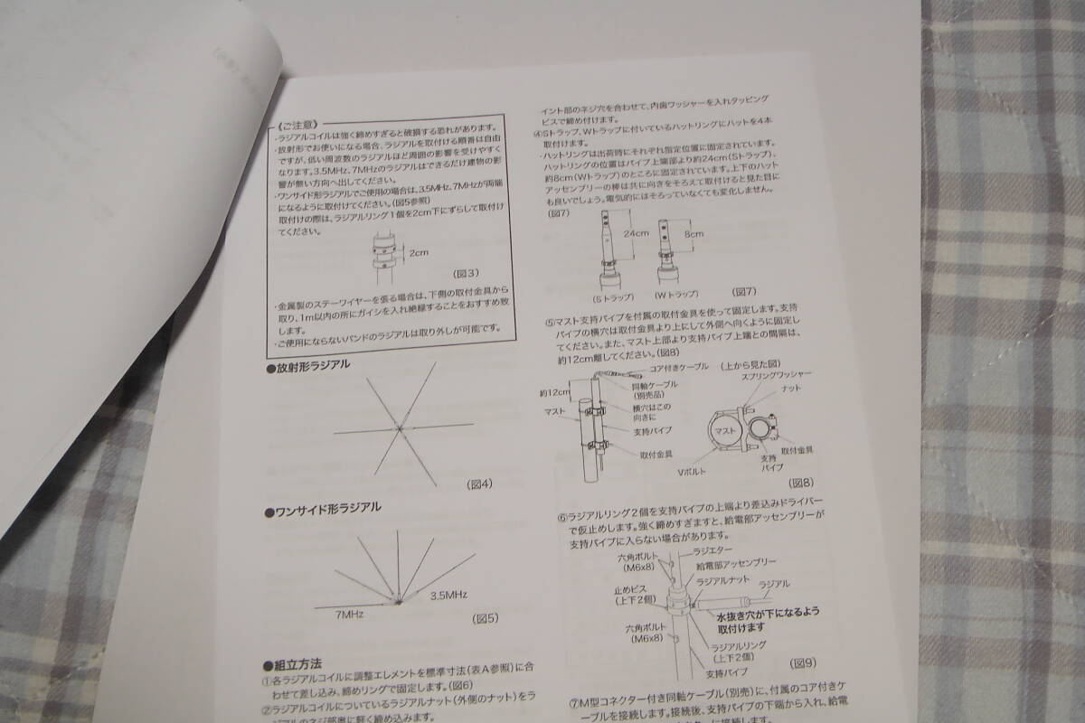 第一電波工業 ダイヤモンド「CP-6S」 グランドプレーンアンテナ〈3.5MHz/7MHz/14MHz/21MHz/28MHz/50MHz*６バンド〉_画像7