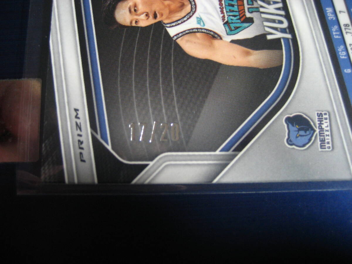 ※ジャージNo.!!【河村勇輝】2024-25 Panini Prizm Black Cherry Blossom RC/20(17/20) Grizzlies_画像3