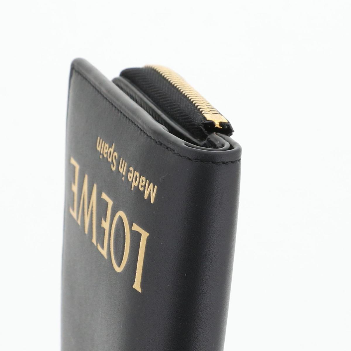 【美品】LOEWE （ロエベ） 二つ折り財布 財布 二つ折り財布(小銭入無) Black CLE0P30X01 used:A【中古】_画像4